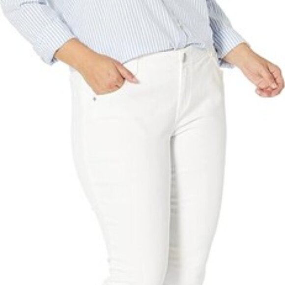 Democracy Denim - Democracy Ab Solution Skinny Jeans White Plus Size 16